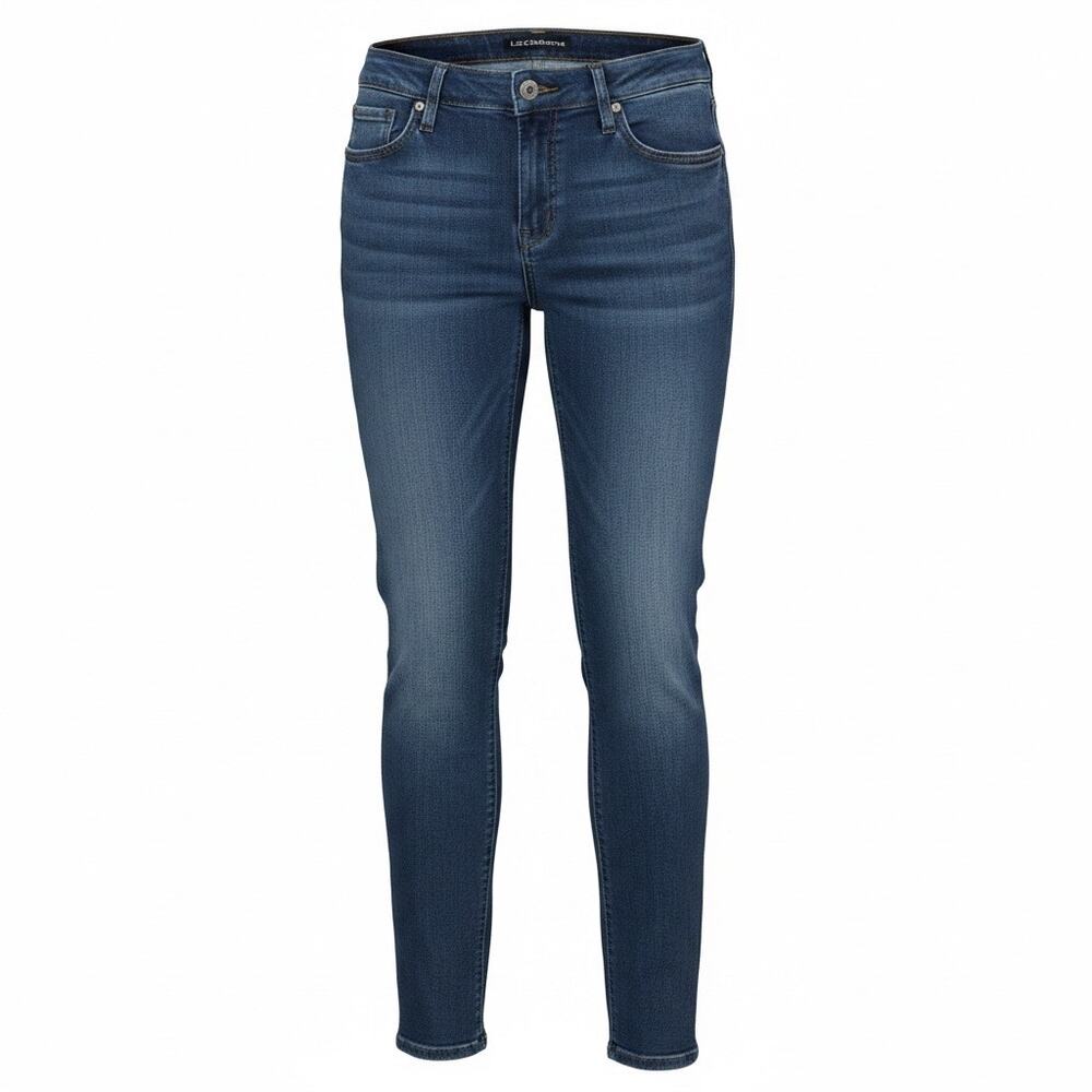 Liz Claiborne Classic Skinny Sz12 Stretch Flex Waistband Zip Closure Jeans | GUC